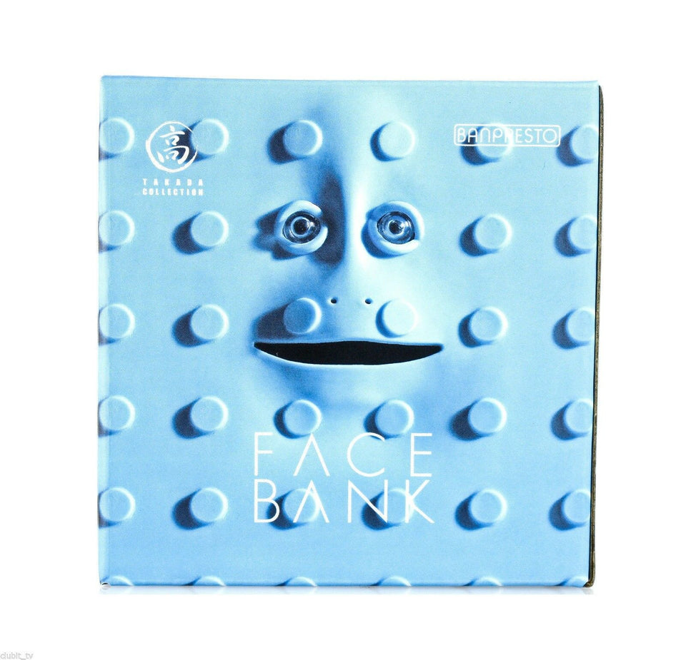 Face Bank Blue Dot Coin Munching Money Box