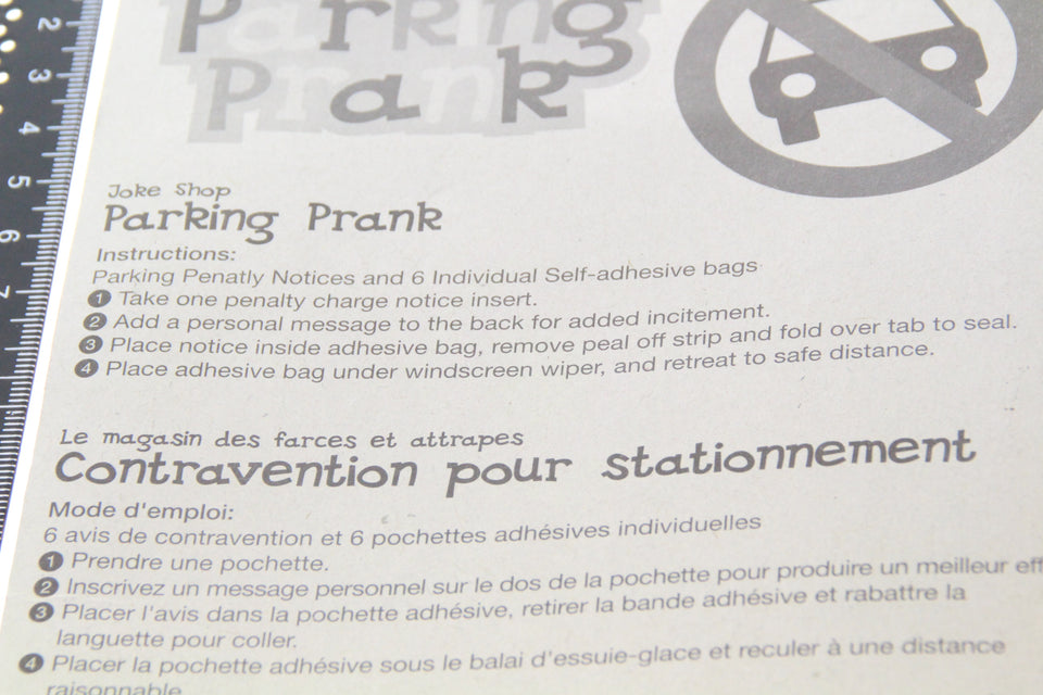 Novelty Joke Parking Prank Fake Penalty Notice (3 Packs)