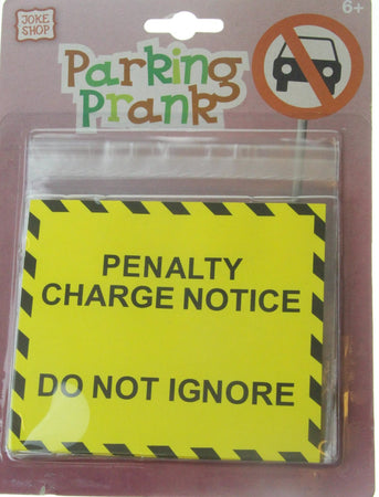Novelty Joke Parking Prank Fake Penalty Notice