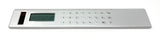 Silver Solar Powered Calculator on an  8-inch Ruler