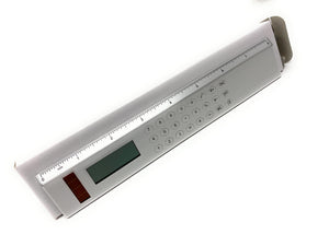 Solar Powered Calculator and 8 inch Ruler