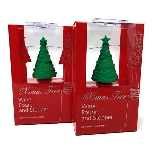 Christmas Tree Bottle Stop & Pourer Twin Pack