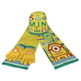 Despicable Me Minions Childrens Scarf, Beanie Hat and Glove Set