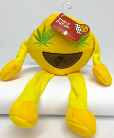 Emoji Shelf Buddy Plush with Green Leaf Design - Clubit.co.uk