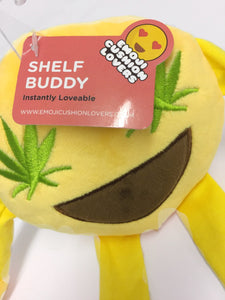 Emoji Shelf Buddy Plush With Green Leaf Design