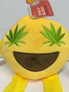 Emoji Shelf Buddy Plush with Green Leaf Design - Clubit.co.uk