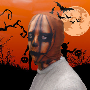 Face Mask - Pumpkin Head Scary Halloween Face Mask