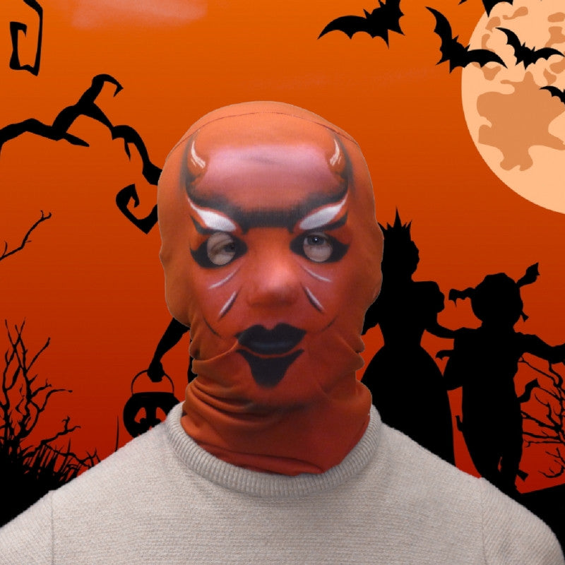 Face Mask - Red Devil Scary Halloween Face Mask