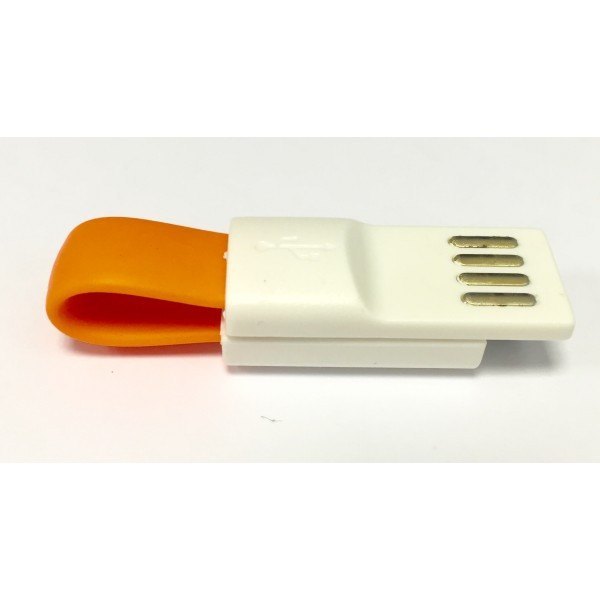 Micro USB Mini Magnetic Charging Cable for Android Smartphone (Dayglo Orange) - Clubit.co.uk