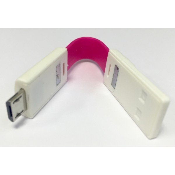 Micro USB Mini Magnetic Charging Cable For Android Smartphone (Hot Pink)