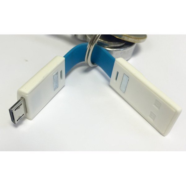 Micro USB Mini Magnetic Charging Cable For Android Smartphone (Iris Blue)