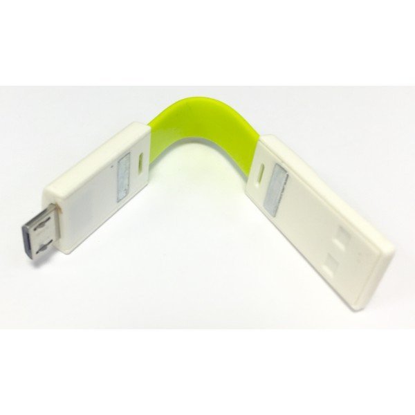 Micro USB Mini Magnetic Charging Cable for Android Smartphone (Lime Green) - Clubit.co.uk