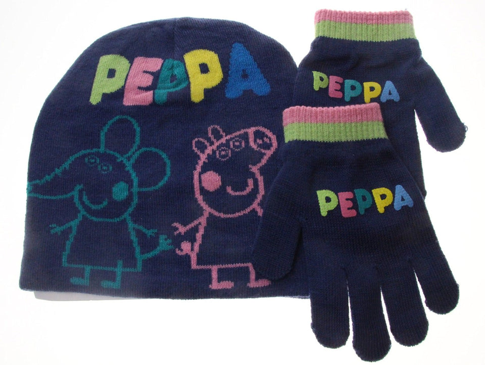 Peppa Pig 2 Piece Beanie Hat And Gloves Set Age 4-6 Years