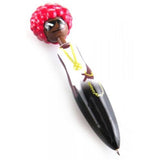 Red Afro Head Novelty Ballpoint Pen - Clubit.co.uk