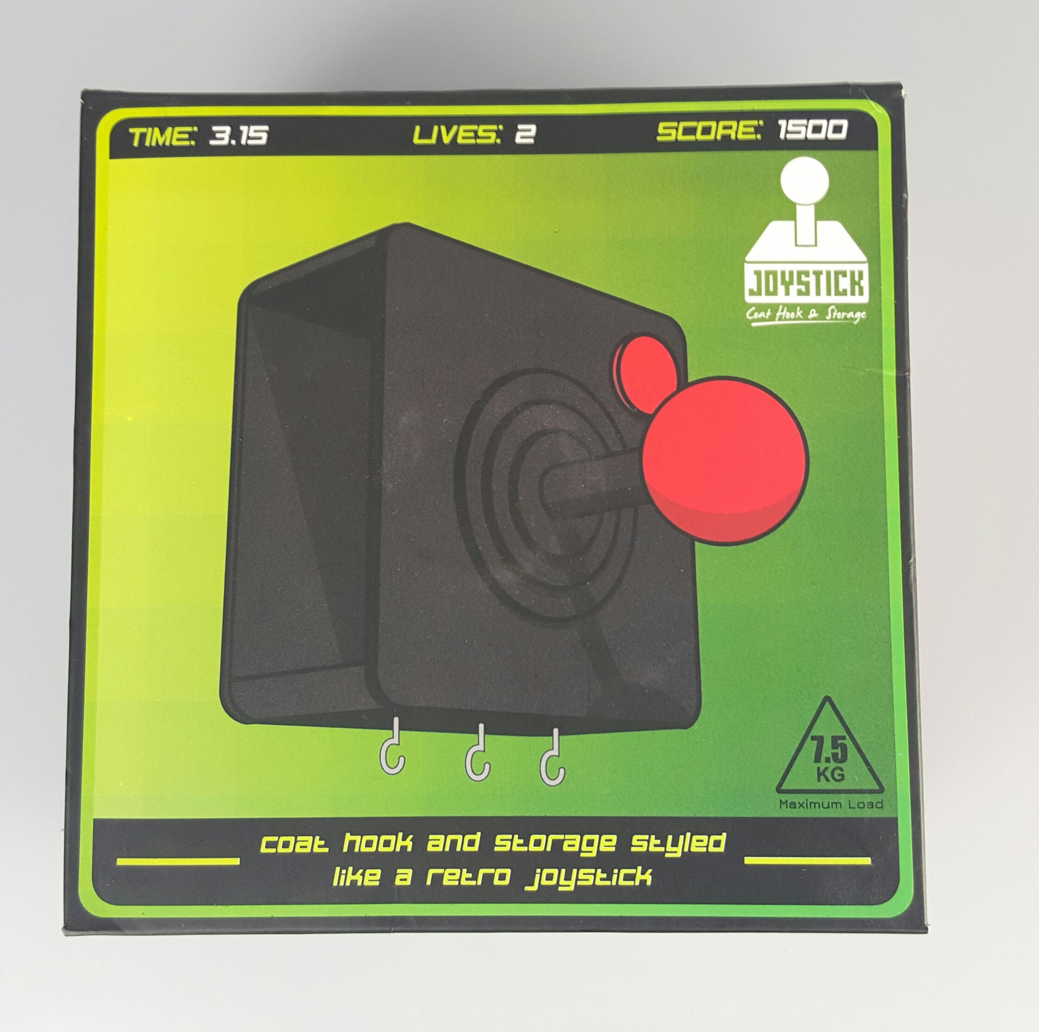 Retro Gaming Style Joystick Coat Hook With Key Hook And Letter Storage