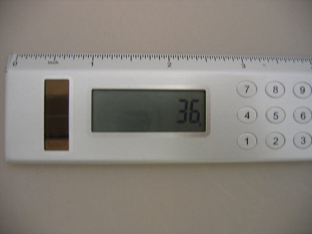 Solar Calculator Ruler close up