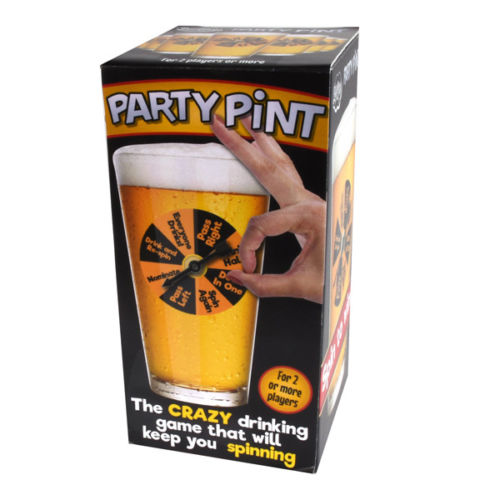 Party Pint Beer Glass Novelty Drinking Game
