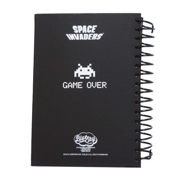 Space Invaders Retro Stationary Collection - Wiro Notebook & Two Pen Set - Clubit.co.uk