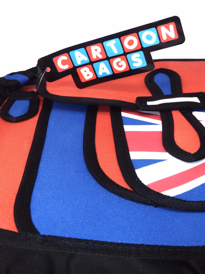 Union Jack Novelty Cartoon Design Messenger Satchel Style Bag