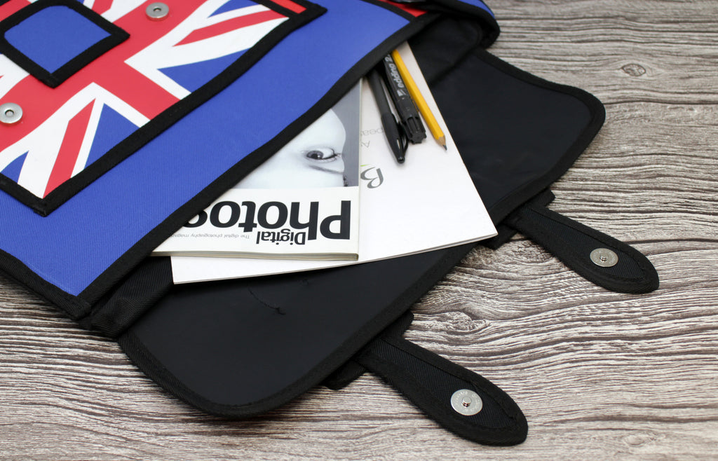 Union Jack Novelty Cartoon Design Messenger Satchel Style Bag